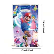 Hasbro 10pcs Mario Cartoon Super Mario Theme Party Decorations Disposable PE Gift Bags Candy Return Gift Bags - Style Random - View 5