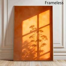 1pc Frameless Sunset Window Shadow Plant Poster, Suitable For Decorating The Living Room, Bedroom, Kitchen, Bathroom, And Hallway, - 1 - View 9