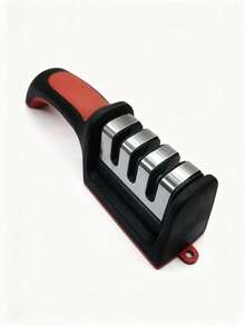 Handheld Multi-Function 3-Stage Quick Knife Sharpener With Non-Slip Base, Kitchen Knife Accessory, Small Tool, Kitchen Accessory, Knife Sharpener, Kitchen Knife Sharpener, Home Knife Sharpener, Chef Knife Sharpener, Scissors Sharpener, Kitchen Knife Care Tool - Multicolor - View 9