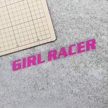 Female Racer Creative Text Car Sticker Electric Car Motorcycle Rear Window Colorful Laser Sticker - A - View 6