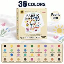 12/24 Warna Spidol Lukis Kain, Tahan Air & Tahan Pudar, Spidol Seni Tekstil untuk DIY Kaos, Mewarnai Sepatu, Kerajinan Tangan, Perlengkapan Sekolah - Pena lukis kain - View 31