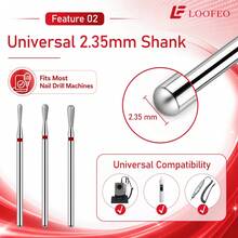 3pcs Diamond Nail Drill Bits, For Cuticle Cleaning, Dead Skin Removal, Nail And Foot Care Electric Drill Accessories - Multicolor - View 5