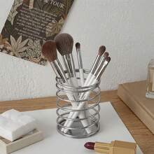 1pc Nordic Style Iron Art Metal Makeup Brush Holder Pen Pot Multi-Functional Stationery Box - View 2