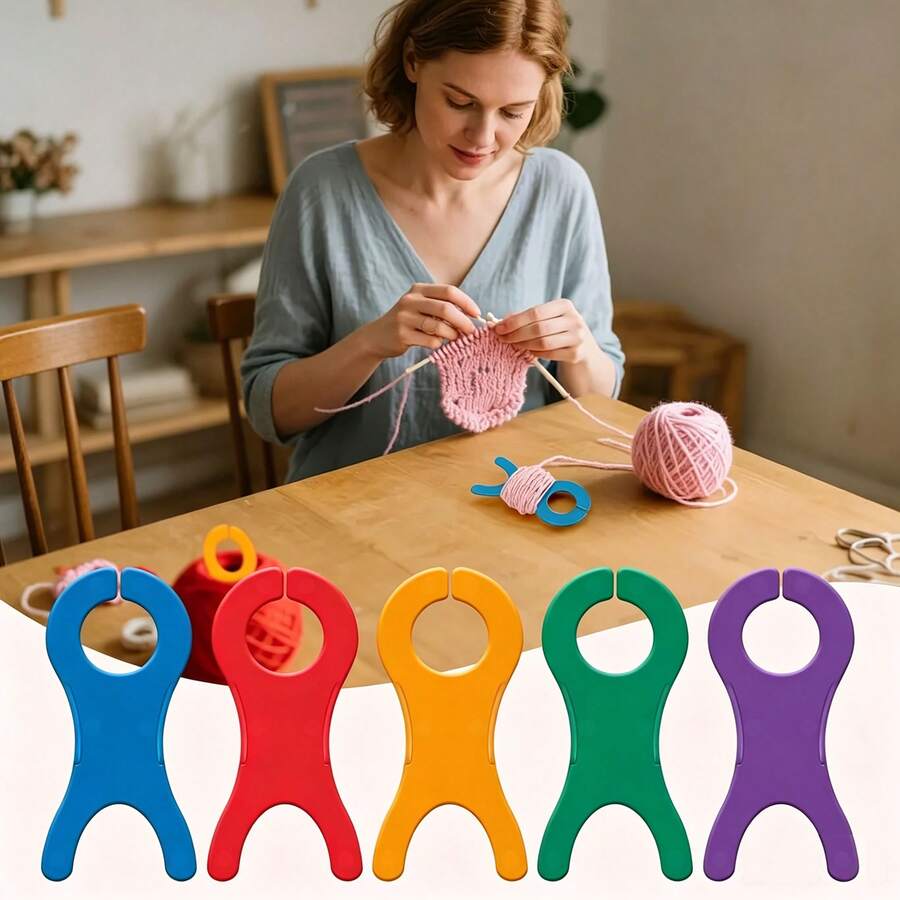 1/510/20pcs Random Color Large Fish-Shaped Plastic Yarn Storage Board, Clear Colorful Components, Suitable For Sweater Making And Yarn Storage, Multi-Color Design, Suitable For Knitting, Crochet, Embroidery And Other Handicraft Activities