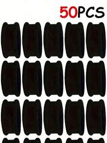 1/5/10/20pcs High Elasticity Extra Wide Seamless Hair Bands - Non-Damaging Hair Ties Perfect For Women's High Ponytails - Black - View 15