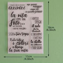 Clear Silicone Stamp, Multilingual Text Pattern Rubber Seal For Card Making Scrapbooking DIY Journal Craft Decor Clear Stamp - ZM-1 - View 23