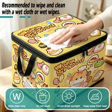 Multi-Size, Multi-Pattern Optional Food Cat Grooming Supplies Leopard Print Valentine's Day Heart & Text Foldable Storage Box, Zippered Handheld Storage Bin, Upgraded Fabric Large Capacity Organizer Box, Suitable For Wardrobe, Dormitory, Under Bed Storage, Organizing Clothes, Bedding, Toys, Miscellaneous Items, Home Moving Organization Storage Box - Multi-color - View 10