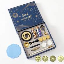 1 Set Wax Seal Stamp, Envelope Sealing Wax Beads Vintage Seal Stamp Full Set Christmas Gift Choice - Wax Seal - View 15