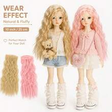 A 10-Inch Long DIY Hair Cap For BJD Doll With Fringe And Raw Headband For BJD Hair Curtain - Multicolor - View 7