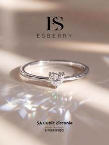ESBERRY 1pc Eternal Ring, Luxurious & Exquisite Jewelry Gift For Women - Silver - View 1
