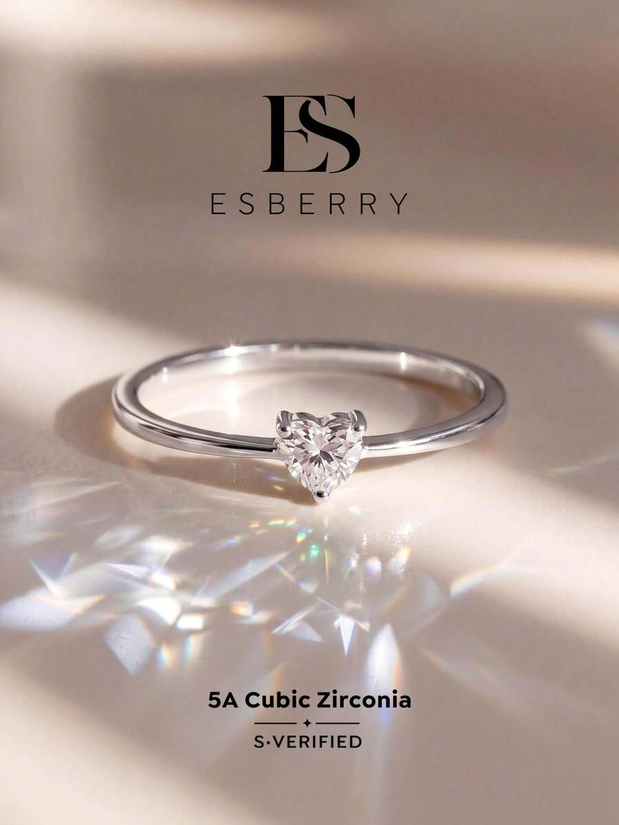 ESBERRY 1pc Eternal Ring, Luxurious & Exquisite Jewelry Gift For Women - Silver - View 1