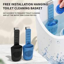 2pcs/Set Adjustable Hanging Silicone Toilet Tank Holder, Non-Slip Metal Clip Securely Attached, Toilet Tank Cleaning Bracket, Extends Toilet Cleaning Duration - Cleaning Tablet Holder - View 4