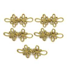 2/5/8Pcs Silk Thread Dragonfly Pattern Chinese Cheongsam Buttons, Vintage Handmade Knots, Traditional Chinese Handicrafts, Handmade Curtain Clasps, Clothing And Apparel Decorations - Round Butterfly Buckle - View 5