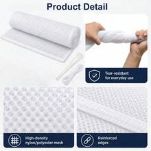Lưới bảo vệ cầu thang 3 lớp dày, lưới dây bảo vệ ban công, lưới bảo vệ cầu thang cho thú cưng, chống trầy xước, chống mài mòn, chịu lực tốt, chống mèo và chống ngã, phù hợp cho cầu thang nhà và hành lang, 118.11*30.71 inches - Nhiều màu - Xem 7