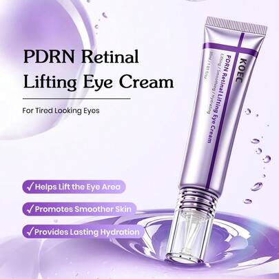 KOEC PDRN Retinal Lifting Eye Cream | Nourishing Korean Eye Care For Depuffing, Minimizing Fine Lines, Wrinkles & Uneven Tone