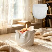 1pc Human Face Planter Pot Silicone Mold, Aromatherapy Candle Cup Storage Decor Plaster Resin Mold, Home Decor Flower Pot Candle Cup Container Making Mold, Perfect For Handmade Crafts, Gift Making, Reusable - Face Planter Mold - View 6
