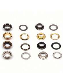 30pcs Metal Eyelet Set With Washers For Dress And Leather Repair, Eyelet Size 3.5-40mm - Multicolor - View 3