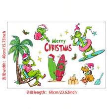 The Grinch 2pcs Large Christmas Window Decals The Cartoon PVC Static Cling Stickers Window Decoration Glass Stickers,Suitable For Neutral Style Room, Bedroom And Game Room Home Decor - Bear Height Chart - View 12