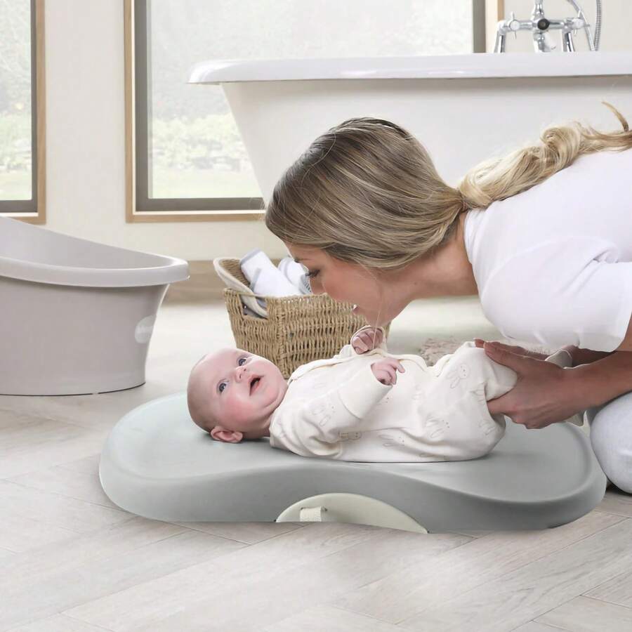UBRAVOO Baby Changing Pad With Toy Bar – Waterproof, Easy-To-Clean Foam Pad; Non-Slip Changing Pad For Newborns (Suitable For Dresser Tops) - Grey - View 1
