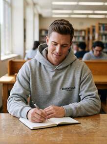 Fear Of God Essentials Core Hoodie Dark Oatmeal, Oversized Soft Fleece Pullover, Unisex Streetwear, Daily Outing, Casual Hang‑Out, Weekend Gathering - DARK OATMEAL - View 10