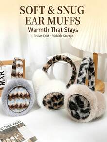 Winter Multi-Color Camouflage Warm Unisex Ear Muffs Girls Thermal Lined Cold-Proof Autumn Winter Plush Ear Muffs - Multicolor - View 2