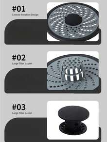 Bathroom Vortex Floor Drain Anti-Hair Anti-Insect Anti-Clogging Fully Sealed Round Cover Plate Filter Mesh - A - View 7