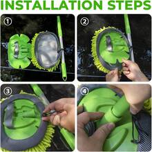 Car Wash Brush Kit With 43.3" Telescopic Handle, Car Washing Brush With Chenille Microfiber Mop Heads For Cleaning Truck, Caravan, Scratch Free - Car Wash Brush - View 6