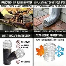 6pcs Drain Guard Covers, Downspout Filter, Expandable Gutter Strainer, Fits 2 To 10.16cm Roof Pipes, Tool-Free Clog Protector, Prevents Leaves, Debris, Pests - A - View 3