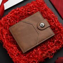1 buah Dompet Pria: Gaya Pendek, Desain Tipis, Kapasitas Besar, Banyak Kantong, Tampilan Menarik, Dompet Kulit Lembut yang Dipersonalisasi untuk Pria. - MultiWarna - View 12