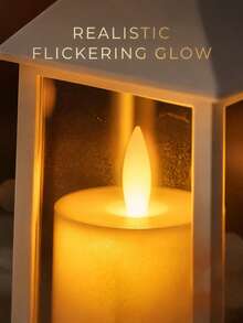 Retro Lantern Decor, LED Flickering Flameless Candle Battery Powered LED Hanging Lamp, Suitable For Indoor Outdoor Garden Patio Home Decor - Hand-held Candle Lantern - View 7