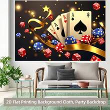 1 Piece Of 2D Flat Background Cloth, And The Card Table Is Designed With A Background Cloth Party Banner, Which Is Suitable For Indoor And Outdoor Activities Without Power Supply, Suitable For Indoor And Outdoor Scenes, And Suitable For Room Decorati - 1 - View 7