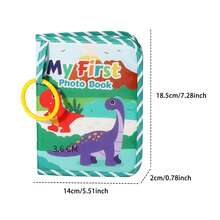 1pc Baby Cartoon Fabric Photo Album Growth Record Scrapbook With Built ...