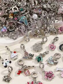 Random Charms Various Themes Beads Pendant For DIY Bracelet Rhinestone Design - Animals/Plants/Flowers/Pets/Sports/Cartoon/Ocean/Family/Stars/Sun - Multicolor - View 4