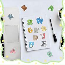 somoving 52pcs Animal Alphabet Stickers - Educational Alphabet Stickers For Kids, Suitable For Water Bottles And Crafting - Multicolor - View 9