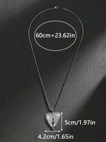 1 buah Kalung Liontin Sayap Ganda Malaikat Modis Gaya Hip-Hop Eropa dan Amerika, Cocok untuk Pemakaian Sehari-hari Pria, Pesta, dan Hadiah - Perak - View 4