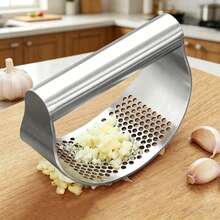 1pc Stainless Steel Manual Ring Garlic Presser Garlic Crusher Category: Garlic Press, Garlic Masher - Multicolor - View 5