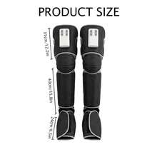 2pcs Black Foot Massager Electric 360 Degree Air Compression Smart Heating Deep Tissue Massage Feet Massager Pain Relief Deep Relaxation Muscle Massager Body Massaging Device For Neck Back Thigh Calf Arm Work On All Body Part At Home Or On-The-Go SPA - Black - View 2
