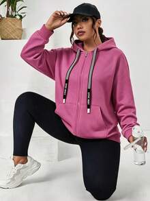 Plus Size Sweatshirts & Hoodies - Pink - View 4