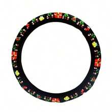 1pc Christmas Style Car Steering Wheel Cover, Breathable Skin-Friendly Durable Holiday Style Steering Wheel Protector, Car Interior Decor Christmas Atmosphere Accessory - Christmas Style Car Steering Wheel Cover - View 8