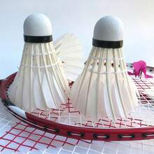12PCS White Badminton Shuttlecocks - Windproof Durable Goose Feather Shuttlecock Set, Unbreakable Single Play Badminton Kit, Professional Stable Long-Lasting Goose Down Shuttlecocks, Suitable For Home And Professional Training, Classic Design, Premium Quality Badminton Shuttlecocks - White - View 7