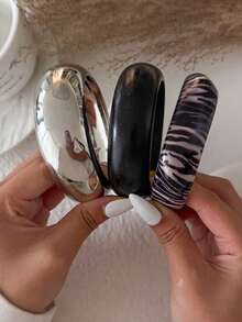 1 buah Gelang Kotak Motif Macan Tutul Personalisasi, Bangel Wanita Mewah High-end Fashion Vintage Niche Serbaguna - gelang - View 2