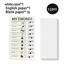 Daily Checklist Planner, Children's Chore List, Task Planning Board, Sliding, Detachable, Memo Board, Suitable For Children And Adults, Applicable For Home, Office, School, Hospital, Back To School Supplies - Multiple Styles - View 22