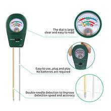 3-In-1 Soil Tester, Soil Fertility Test, Measure Garden PH Value, Lawn Care, Potted Plants, Gardening Soil Moisture Sensor, Battery-Free (3 Colors Available) - PH Meter - View 4