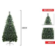 Snow Flocked Pine Needle Christmas Tree With Stand Holiday Xmas Tree For Home Party Decor 90cm-210cm - Green - View 11