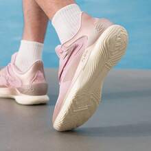 Under Armour Unisex Lace-Up Basketball Shoes FLOW Midsole Lateral Support Grippy Court Performance Sneakers - Pink - View 4