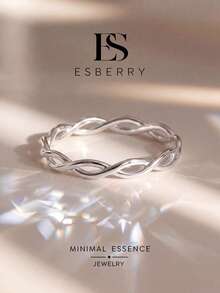 1pc Intertwined Double Ring Exquisite Women's Jewelry, Suitable For Balls, Dates, Holidays, Anniversaries And Other Special Occasions - Double Interlocking Ring - View 1