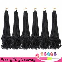 1/6 Pack, Women's Crochet Wig, 14-24 Inch Crochet Braid, Box Braid, French Curl, Pre-Wound Crochet Wig, Short French Curl Crochet Braid, Curled Ends, Hair Extensions, Includes Wig Tools - Multicolor - View 11