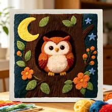 DIY Punch Needle Kit For Beginners – Includes Punch Needle, Yarn, Instructions, Square Hoop & Pre-Printed Fabric (Lively Animals). Creative Craft For Wall Decor Or Gifting. 2D Printed Punch Needle Starter Kit. 24x24cm (9.44x9.44in). - 24x24cm/9.44x9.44in - View 6