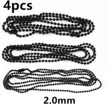 4pcs 1.5/2.0/2.4mm Diameter Ball Beads Chain With Connector DIY Necklace Jewelry Making Accessories - Iron Chains - View 28