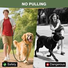 Lynxking 1pc Dog Head Collar And Leash In One, No Pull Training Dog Muzzle And Dog Leash For Small Medium And Large Dogs - Army Green - View 6